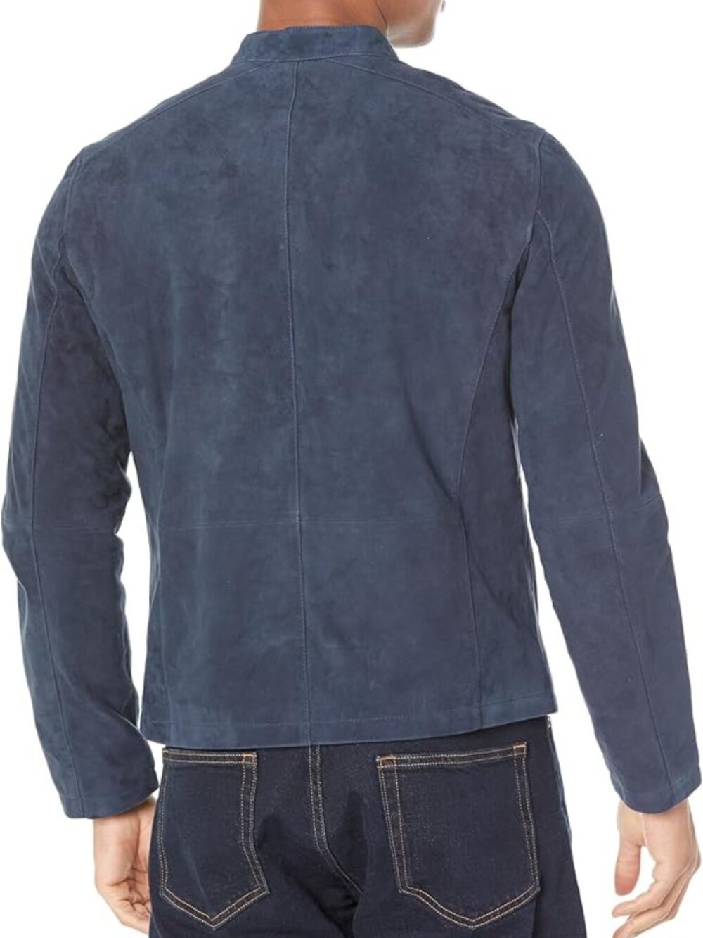 John Varvatos Men's Reede Racer Suede Jacket - Picture 2 of 8